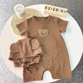 Bear Romper Bodysuit with Hat Hippo Boutique