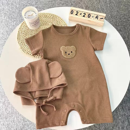 Bear Romper Bodysuit with Hat Hippo Boutique