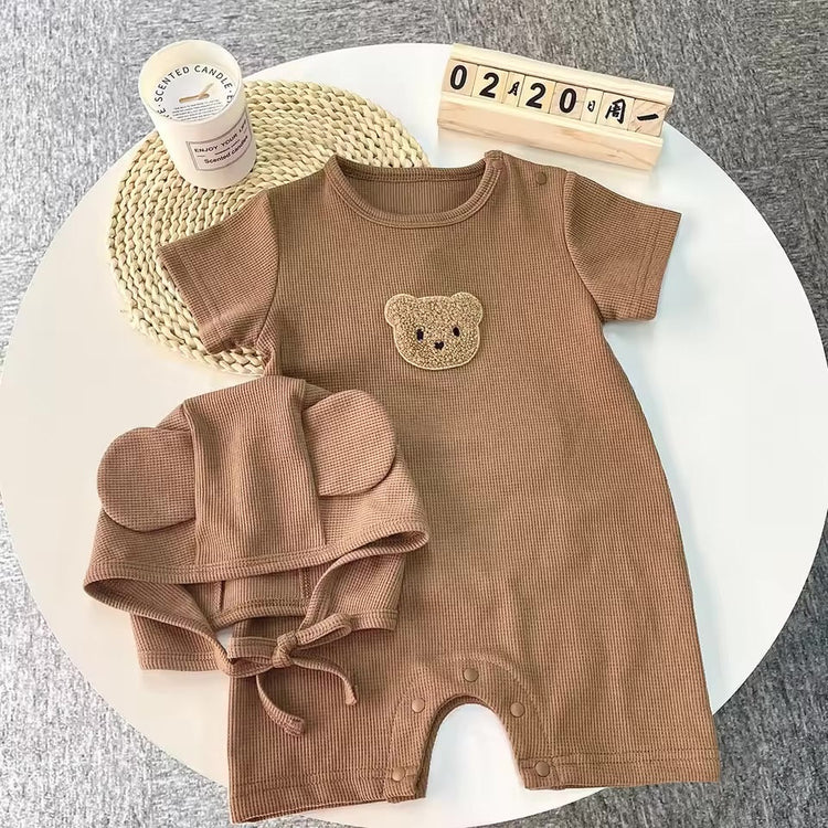 Bear Romper Bodysuit with Hat Hippo Boutique