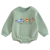 Soft warm fleece Baby pooh Oversized Sweatshirt Romper Hippo Boutique