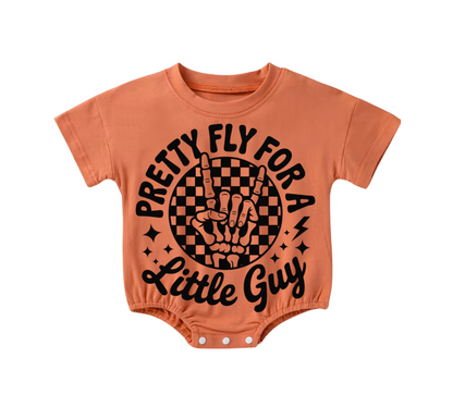 Baby t-shirt Bubble Romper - Pretty Fly Hippo Boutique