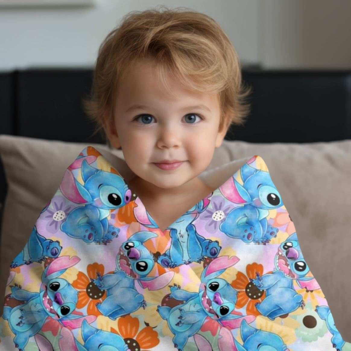 Stitch Baby Name Blanket Custom Hippo Boutique