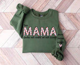 Custom Floral Mama Sweatshirt with children’s name on sleeve Hippo Boutique