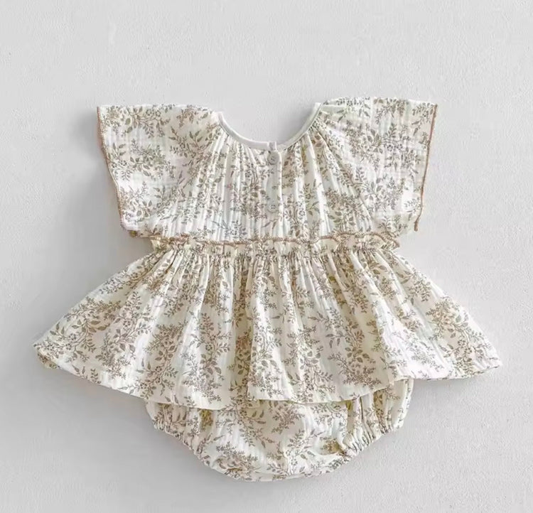 Newborn Floral Romper Dress Hippo Boutique