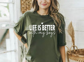 Life is Better with my Boys Women’s T-Shirts Hippo Boutique