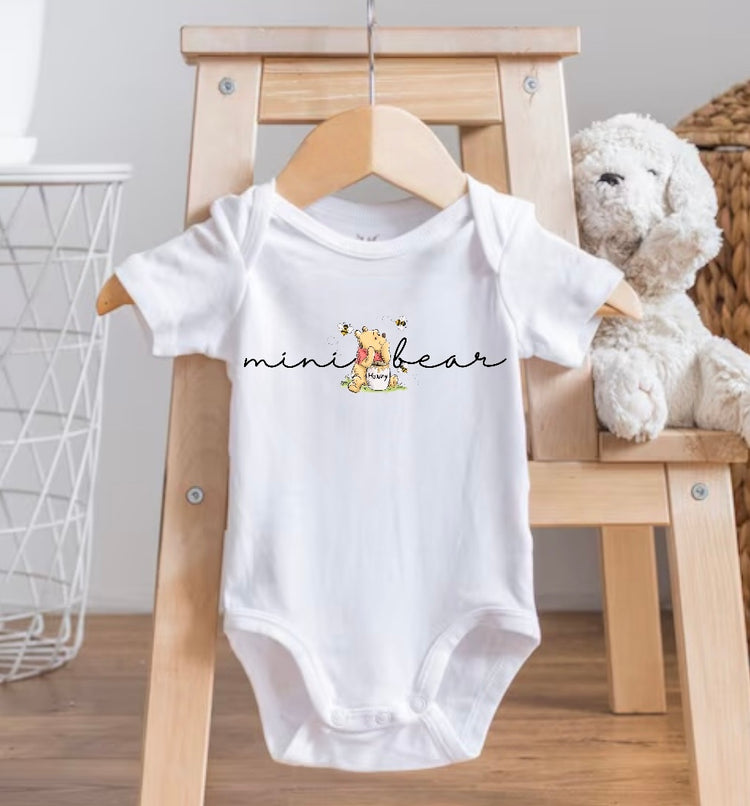 Mini Bear newborn baby bodysuit romper Hippo Boutique