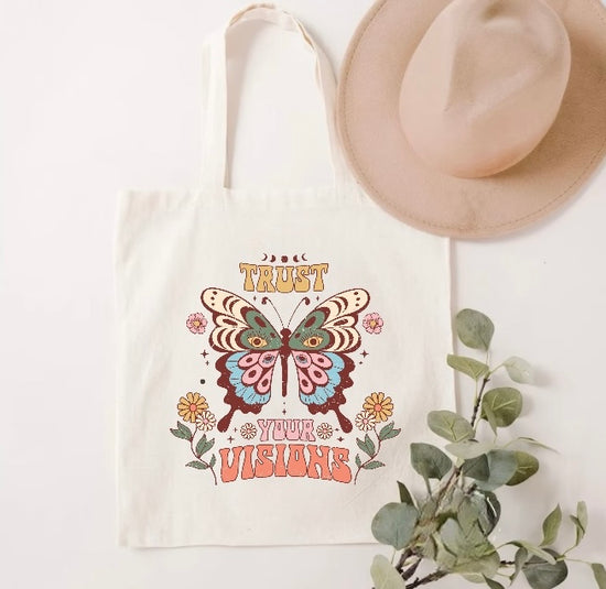 Trust Your Visions Boho Tote Bag Hippo Boutique
