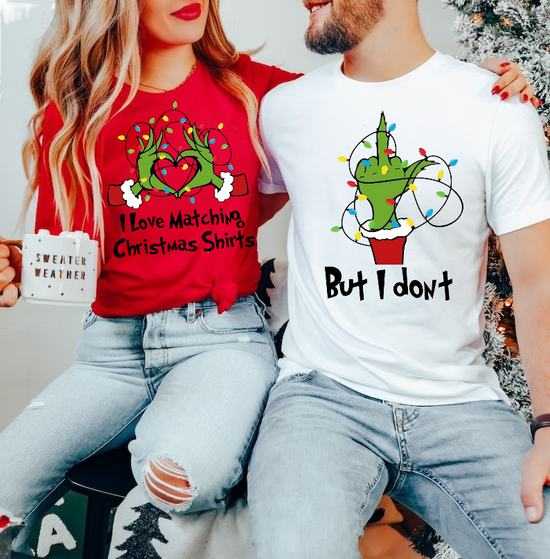 Matching Grinch Christmas Tshirts & Sweatshirts Hippo Boutique