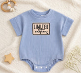 Baby romper tshirt bodysuit - Embroidered Limited Edition Hippo Boutique