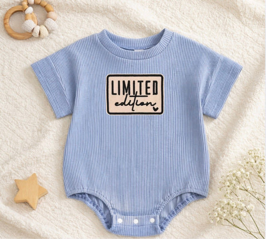 Baby romper tshirt bodysuit - Embroidered Limited Edition Hippo Boutique