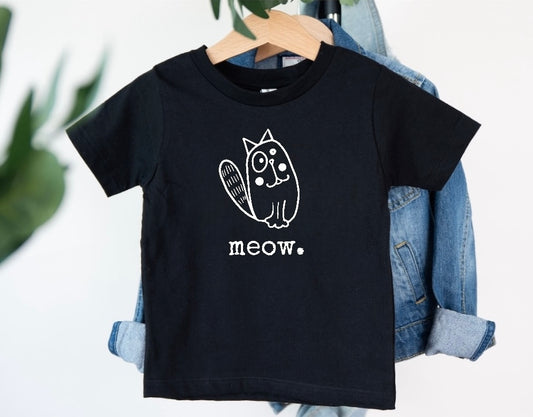 Meow Cat Baby & Toddler tshirt Hippo Boutique