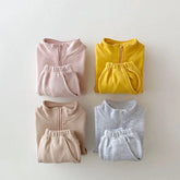 Baby & Toddler Half Zip Sweatshirt Outfit Hippo Boutique