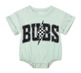 Baby t-shirt Bubble Romper - Bubs Lightning Hippo Boutique