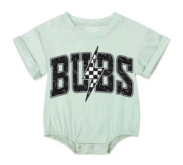 Baby t-shirt Bubble Romper - Bubs Lightning Hippo Boutique
