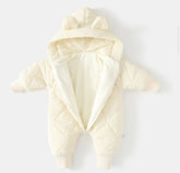Teddy Bear Baby Snowsuit One Piece Hippo Boutique