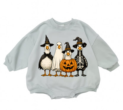 Baby Cotton Sweatshirt Romper - Pretty Fly Hippo Boutique