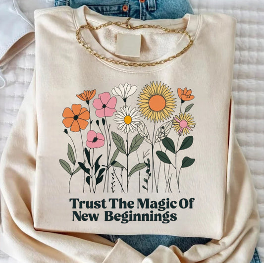 Wildflower Mama Bow Women’s Crewneck Sweatshirts Hippo Boutique