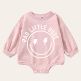 Rad Little Dude Oversized Sweatshirt Romper Hippo Boutique