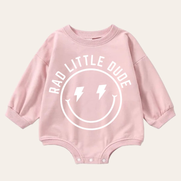 Rad Little Dude Oversized Sweatshirt Romper Hippo Boutique