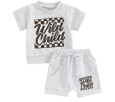 Wild Things Baby and Kids cotton t-shirt & shorts outfit Hippo Boutique
