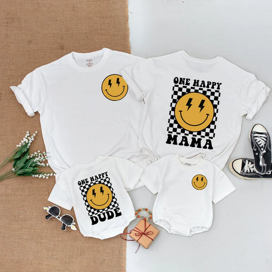 One Happy Dude Matching Family Shirts & Romper Hippo Boutique