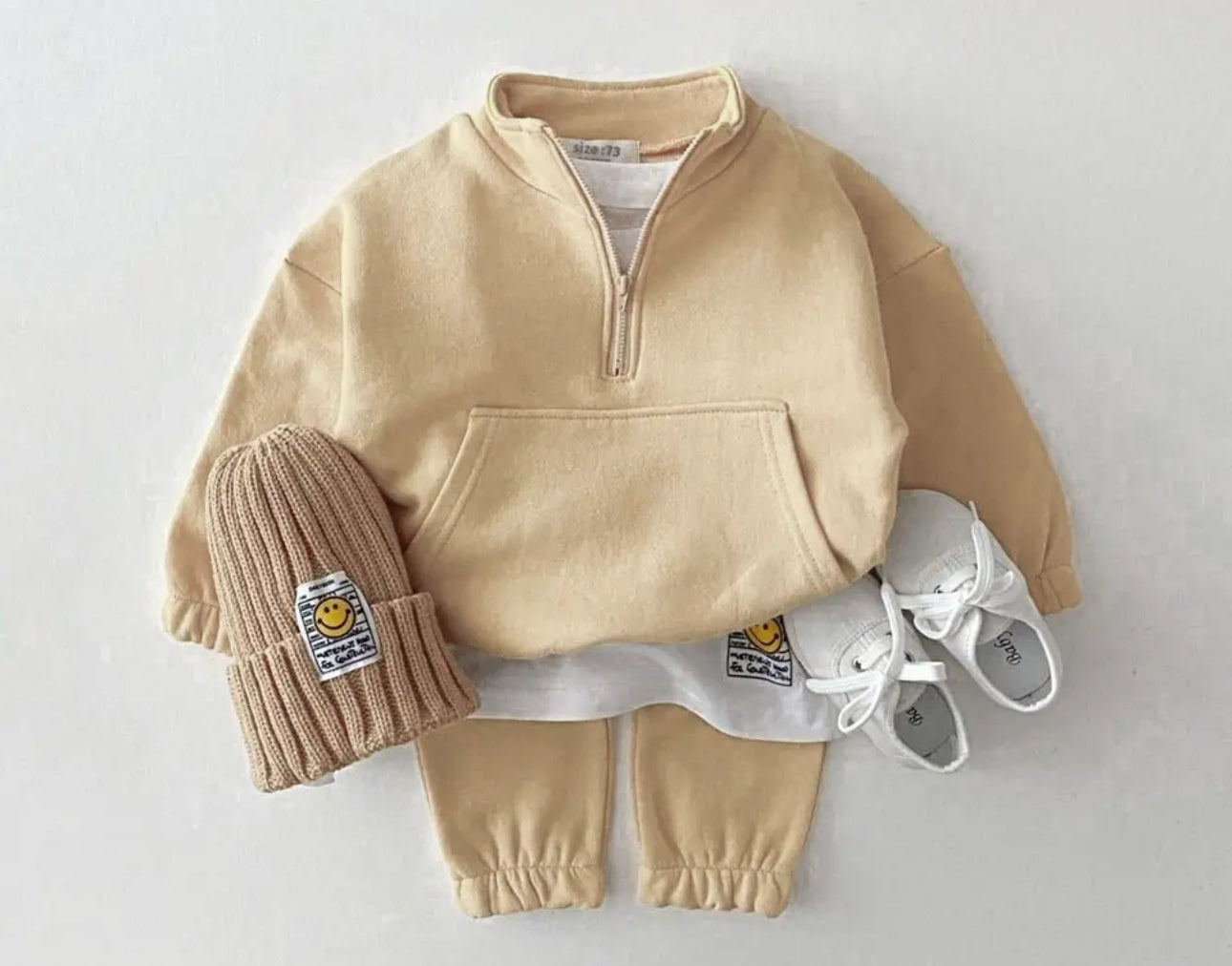 Baby & Toddler Half Zip Sweatshirt Outfit Hippo Boutique