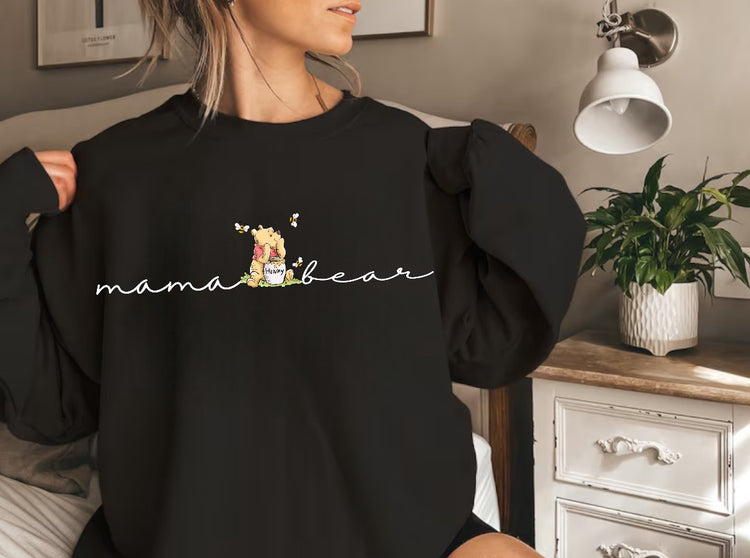 Mama Bear & Mini Bear matching Baby Sweatshirt Romper bodysuit & Crewneck Hippo Boutique