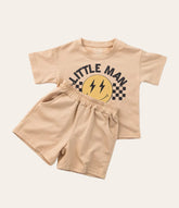 Little Man Retro Baby boy T-Shirt & Shorts Outfit Hippo Boutique