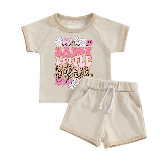 Sassy Little Soul Leopard Baby & toddler Outfit set Hippo Boutique