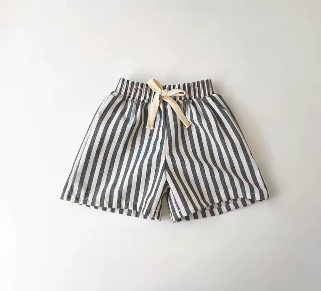 Toddler Striped Linen Cotton Shorts Hippo Boutique