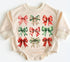 Christmas Bows Baby Sweatshirt Bubble Romper Hippo Boutique