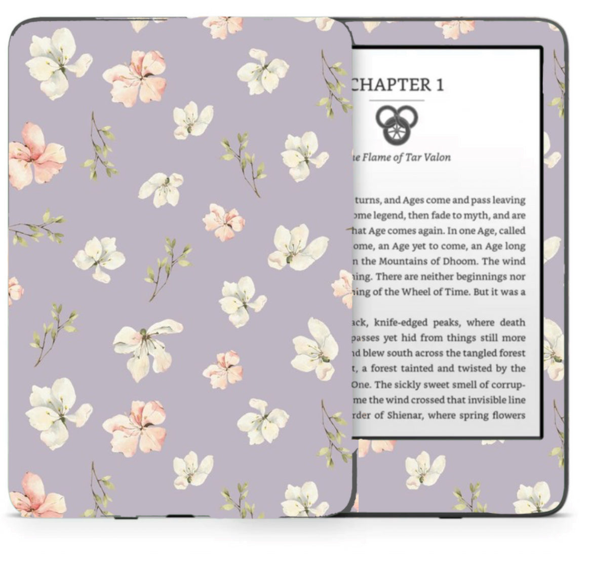 Kindle Skin - Mauve Floral Hippo Boutique