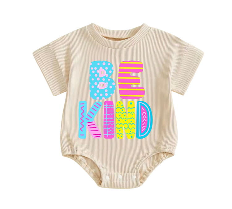 Baby romper tshirt bodysuit - Be Kind Hippo Boutique