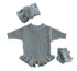 Personalized Baby Knit Romper Set Custom Name Embroidered Hippo Boutique