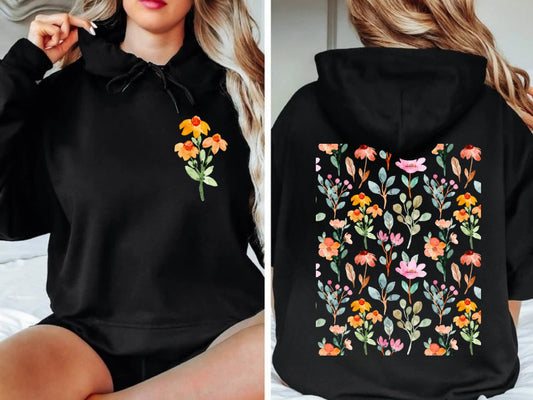 Women’s Crewneck Sweatshirts - Wild Flowers Hippo Boutique