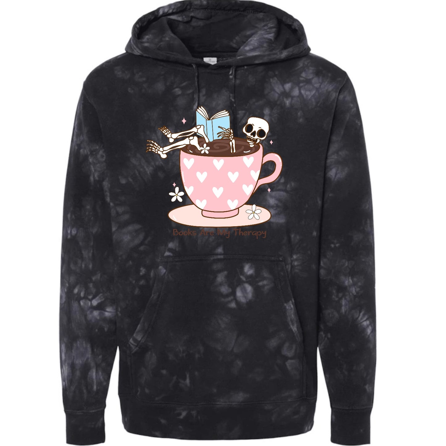 Books are My Therapy Tie Dye Hoodies Hippo Boutique