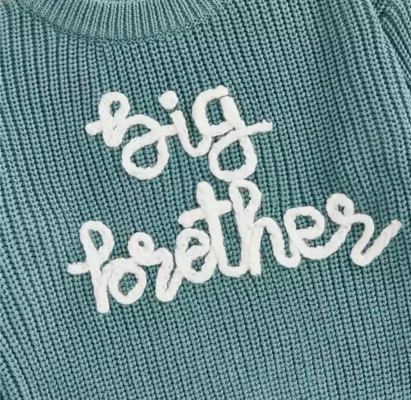 Knit Embroidered Big Brother sweater Hippo Boutique