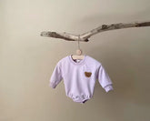 Teddy Bear Sweatshirt Romper Bodysuit Hippo Boutique