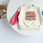 Girl Power French Terry Baby and newborn Sweatshirt Hippo Boutique