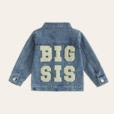 Big Sis Lil Sis Embroidered Baby & Toddler Jean Jacket Hippo Boutique