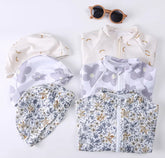 Baby Girl Floral & Moons One Piece Rash Guard Swimsuit Hippo Boutique