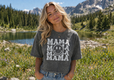 Retro Mama Smile Acid Washed 100% Cotton Oversized Cropped T-Shirts Hippo Boutique