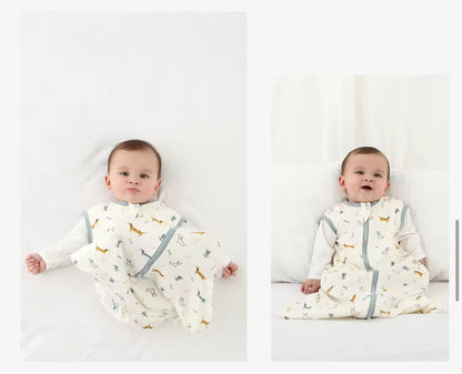 Newborn Baby 100% Organic Cotton Sleep sac - 1 Tog Hippo Boutique