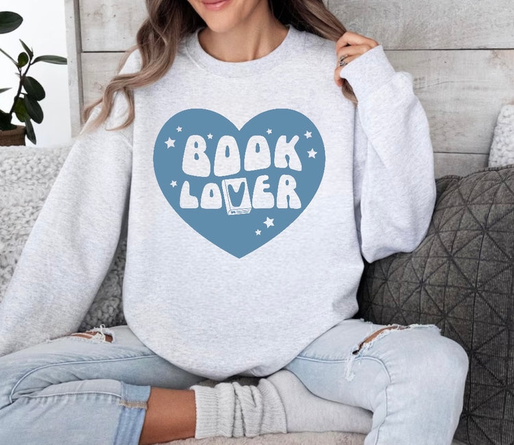 Book Lover Sweatshirt Hippo Boutique
