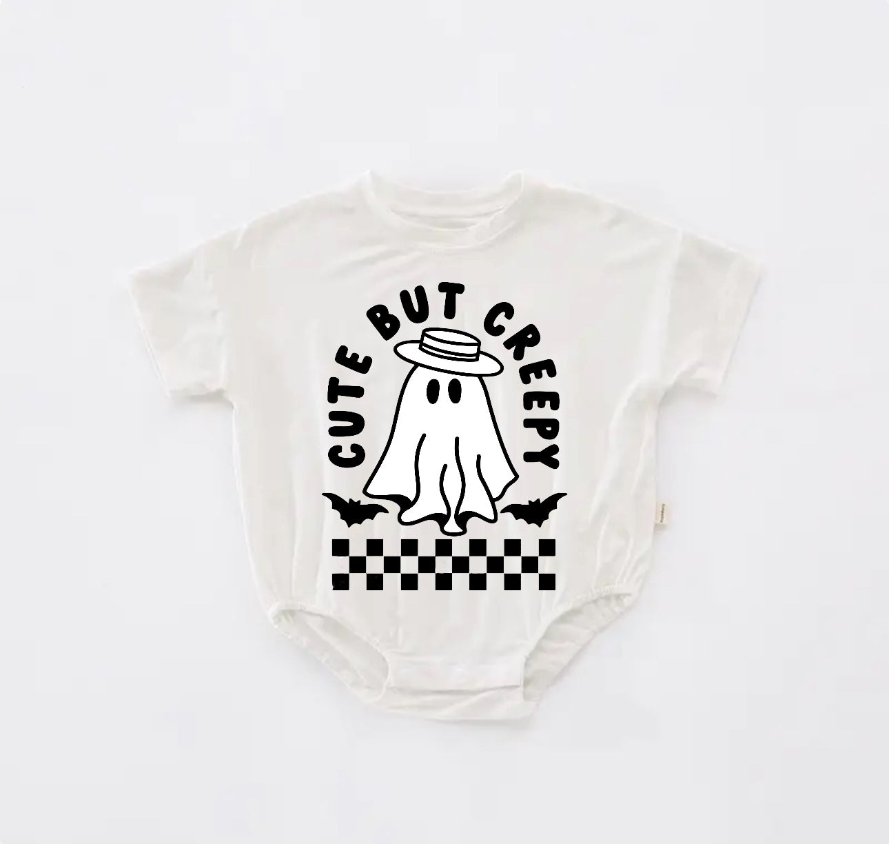 Baby Halloween t-shirt Bubble Romper - Cute but Creepy Ghost Hippo Boutique