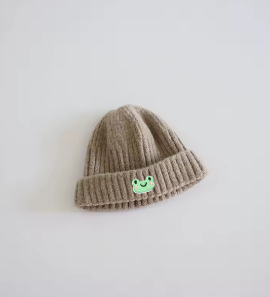 Smiley Frog Knit Baby Winter Hat Hippo Boutique