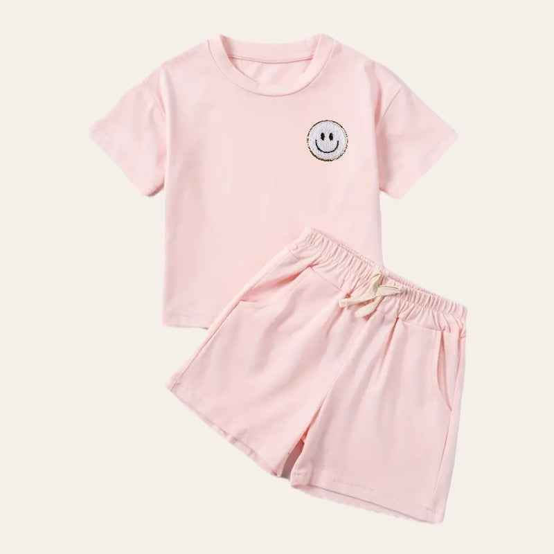 Smile Cotton T-Shirt & Shorts set Hippo Boutique