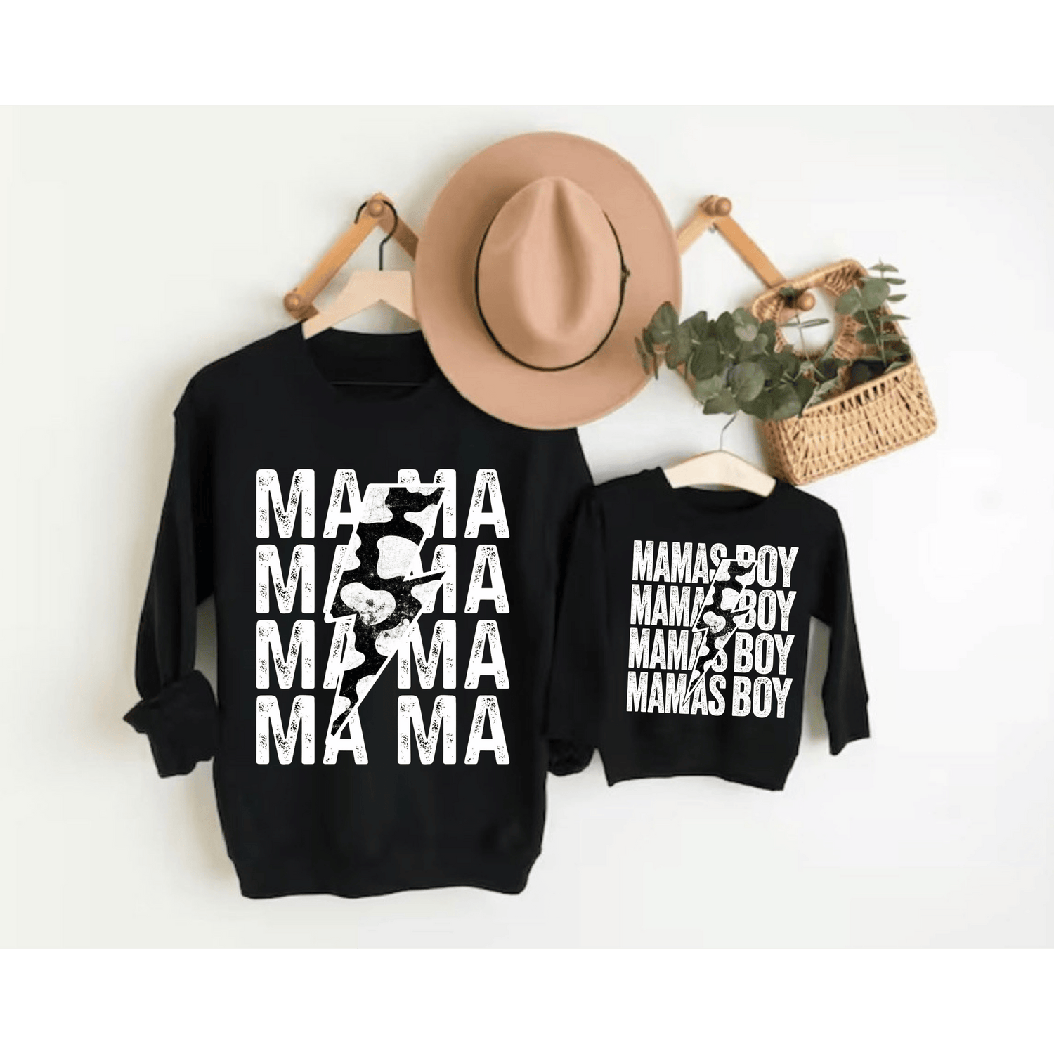 Mama & Mini Matching Sweatshirts - Mama’s Boy Hippo Boutique