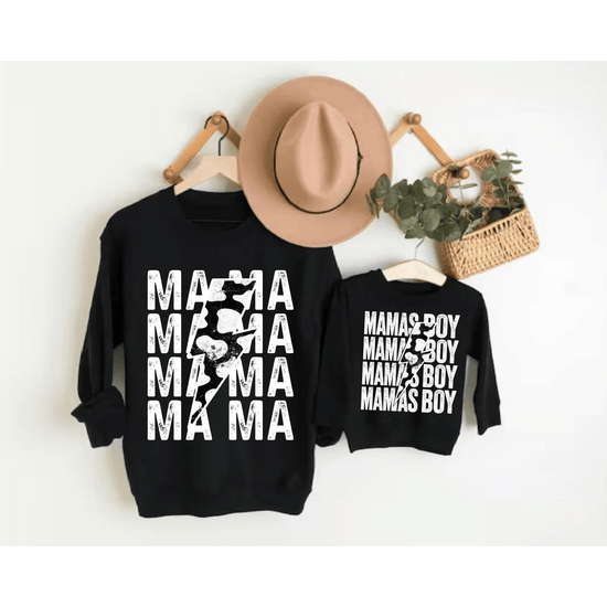Mama & Mini Matching Sweatshirts - Mama’s Boy Hippo Boutique