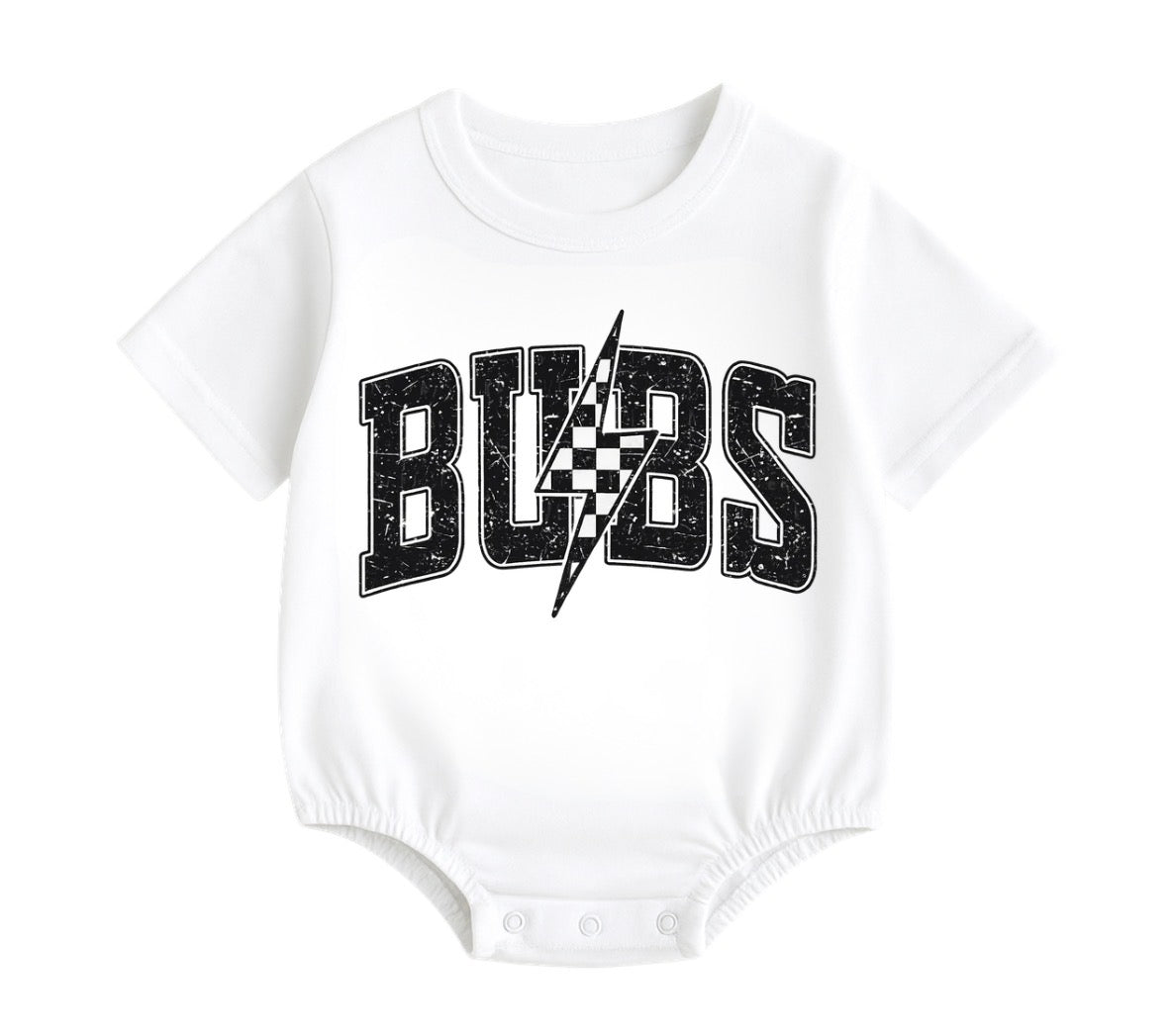 Baby t-shirt Bubble Romper - Bubs Lightning Hippo Boutique